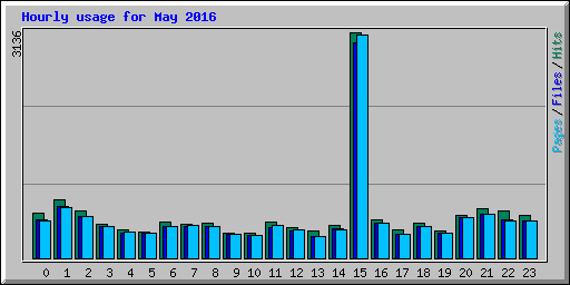 Hourly usage for May 2016
