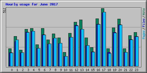 Hourly usage for June 2017