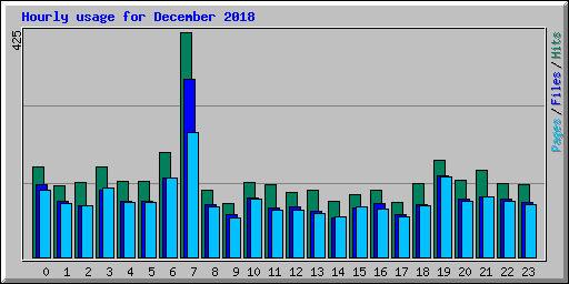Hourly usage for December 2018